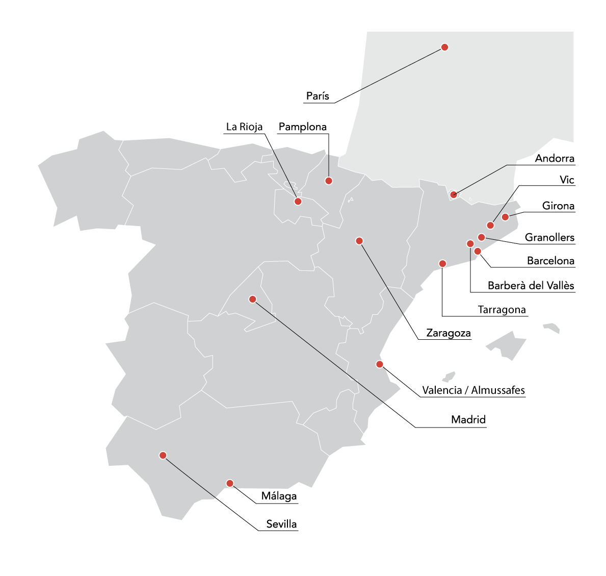 Mapa Oficinas Montaner